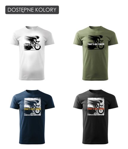 Koszulka z kolarzem kolarz kolarska dla rowerzysty z kolarką rowerem męska czarna REGULAR L na Arena.pl