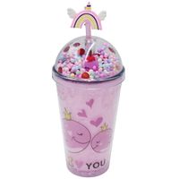 Kubek Shake - różowy shake rybki w koronie 400ml