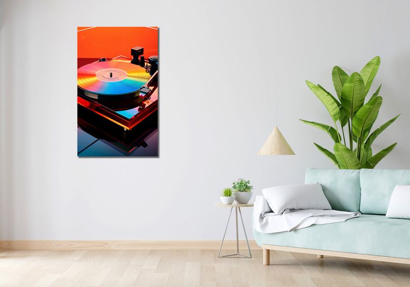 Obraz 60x100cm Wibracje Retro Winyli zdjęcie 2