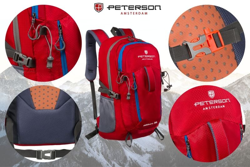 plecak ptn jps-02-8498 red/blu zdjęcie 4