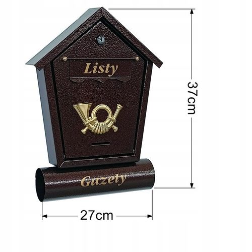 Skrzynka na listy T6/T - BRĄZOWY POLSKA SKRZYNKA POCZTOWA na Arena.pl