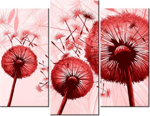 70 90CM OBRAZ 3 ELEM DMUCHAWCE CZERWIENI ŚCIENNY DRUK PŁÓTNO na Arena.pl