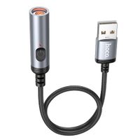 Adapter USB A do zapalniczka samochodowa Hoco 0,3 m UA30 czarny