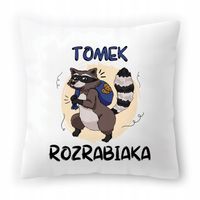 Poduszka Biała 40X40 Cm Dla Tomka Syna Dziecka Z Nadrukiem Ze Zdjęciem
