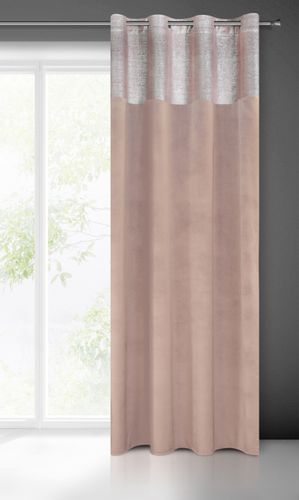 Zasłona gotowa na przelotkach PERI 140x250 Eurofirany pudrowy róż na Arena.pl