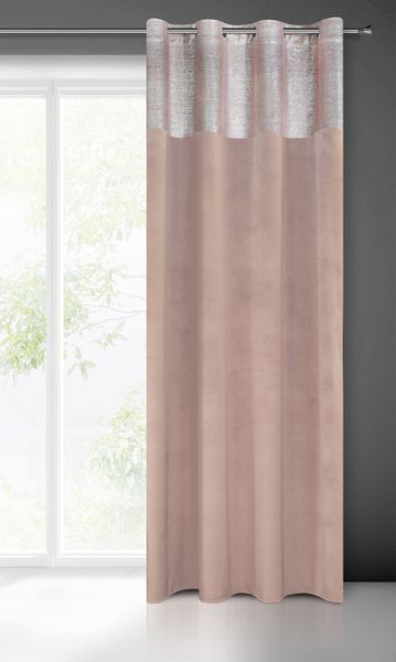 Zasłona gotowa na przelotkach PERI 140x250 Eurofirany pudrowy róż zdjęcie 2