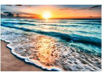 OBRAZ ZACHÓD SŁOŃCA PLAŻY CANCUN