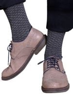 Skarpety męskie eleganckie w kratkę szare 43-46 YOCLUB