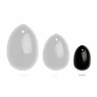 la gemmes yoni egg black obsidian s - naturalna kulka do ćwiczeń mięśni