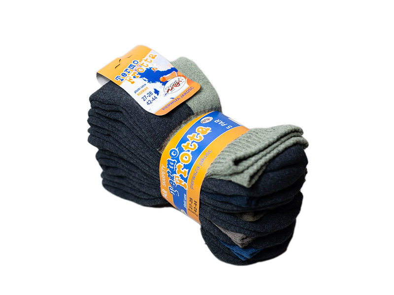 Grube skarpety thermo frotte bawełniane polskie mix 5 kolorów termofrota kolory 45-47 zdjęcie 2