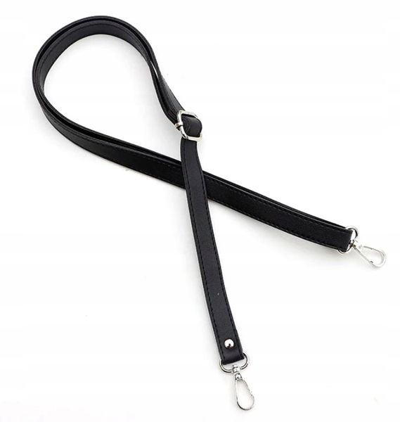 Pasek Regulowany Do Torby Torebki Skórzany Czarny zdjęcie 3