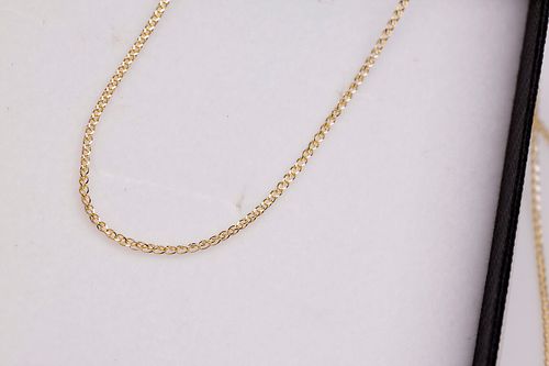 złoty łańcuszek 333 splot typu pancerka (curb chain) 42cm na Arena.pl