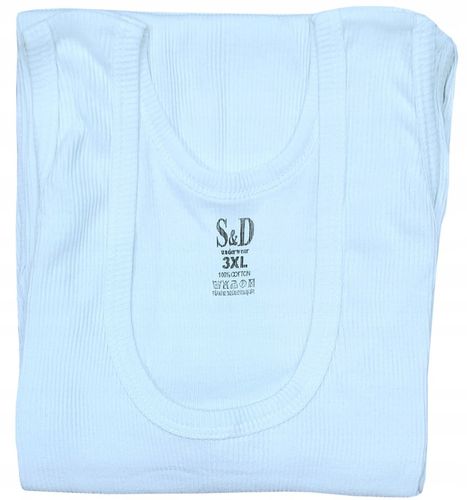 PODKOSZULKA KOSZULKA MĘSKA 100 % BAWEŁNA PRĄŻKOWANA BIAŁA ZESTAW 6-SZT 4XL na Arena.pl