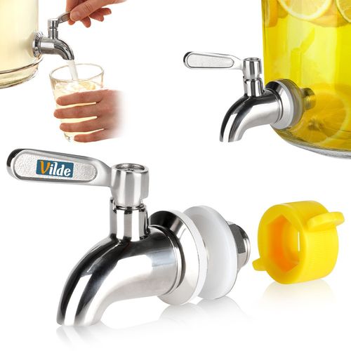 Kranik do słoja na napoje stalowy na Arena.pl