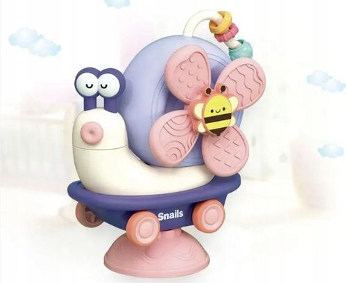 INTERAKTYWNY SENSORYCZNY ŚLIMAK 4w1 SPINER Z PRZYSSAWKĄ DLA NIEMOWLĄT na Arena.pl