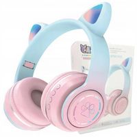 SŁUCHAWKI BEZPRZEWODOWE DLA DZIECI KOCIE USZY SLUCHAWKI DLA DZIEWCZYNKI