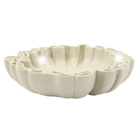 MISA DEKORACYJNA POLYRESIN Ø 30 CM WYM 29X30,5X7,5 CM BIAŁA