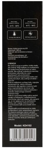 Kubek termiczny 500ml dotykowy LED KD4102 na Arena.pl