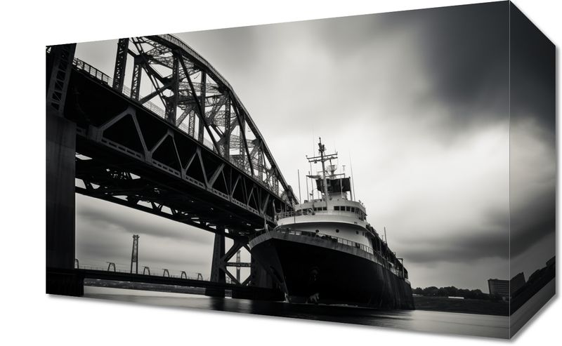 Obraz 30x20cm Statek przy Moście zdjęcie 1