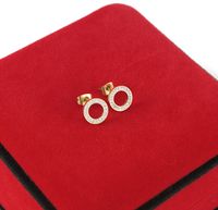 KOLCZYKI ZŁOTE KÓŁKA RING CYRKONIE STAL CHIRURGICZNA 316 L