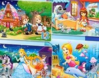 Układanka EDUKACYJNA Zestaw PUZZLE Dla Dziewczynki 4 LATA PUZLE Księżniczki