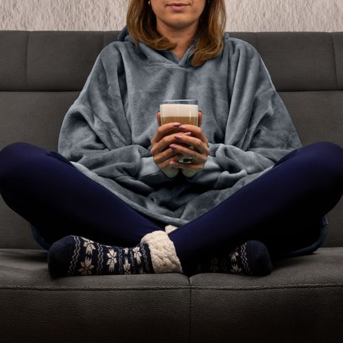 Bluzair SUPER MAMA - Bluza koc - Szary na Arena.pl