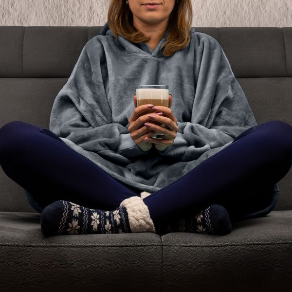 Bluzair SUPER MAMA - Bluza koc - Szary zdjęcie 12
