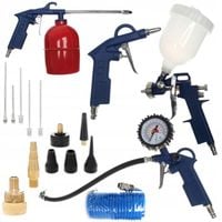 ZESTAW PNEUMATYCZNY 18E DO KOMPRESORA WĄŻ KOŃCÓWKI PISTOLET LAKIERNICZY KÓŁ