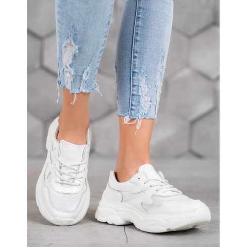 Skórzane Białe Sneakersy r.38 na Arena.pl