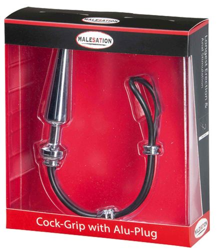 Malesation Cock-Grip With Alu-Plug Medium, Chrome na Arena.pl