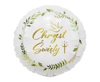 balon foliowy chrzest święty gołąbek i krzyż 18" | fg-ocgk