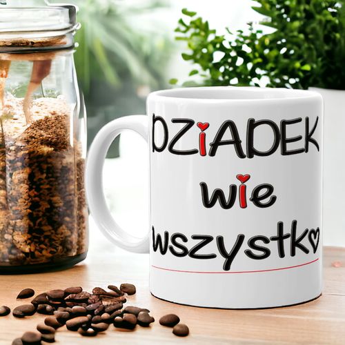 KUBEK Z NADRUKIEM ŚMIESZNY PREZENT DZIEŃ DZIADKA URODZINY IMIENINY DZIADEK na Arena.pl