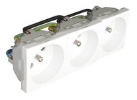 Efapel Quadro45 gniazdo 3-krotne shucko z uziemieniem czerwony 45197 SVM