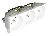 Efapel Quadro45 gniazdo 3-krotne shucko z uziemieniem czerwony 45197 SVM