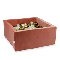 Suchy basen 90x90x40cm Velvet Soft Canyon Clay z piłeczkami 400szt (jasnozłote, opalizujące, stare złoto)