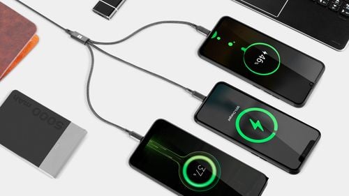 Kabel USB 3w1 - micro USB USB C Lighting 100 cm na Arena.pl