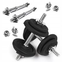 HANTLE ŻELIWNE 2x10 kg gryfy 28 mm! Regulowane Talerze zestaw 20kg