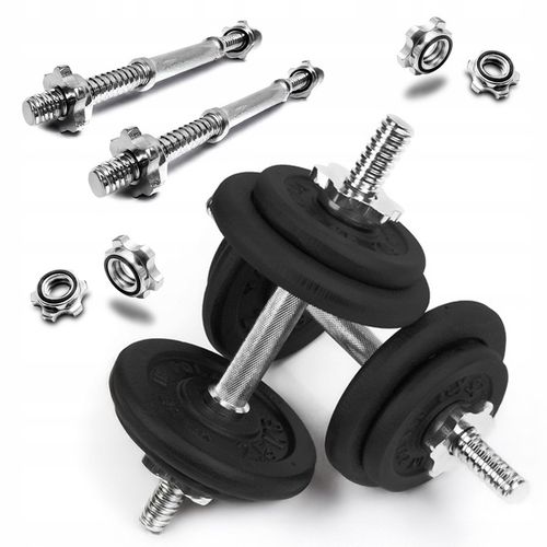 HANTLE ŻELIWNE 2x10 kg gryfy 28 mm! Regulowane Talerze zestaw 20kg na Arena.pl