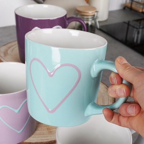 Kubki ceramiczne 600 ml 4 szt. na Arena.pl