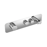 Krotos zestaw prysznicowo-wannowy podtynkowy 2 funkcyjny, chrom