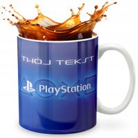 KUBEK 330ml GRAFIKA PREZENT ŚWIĘTA WZÓR - PLAYSTATION + IMIĘ