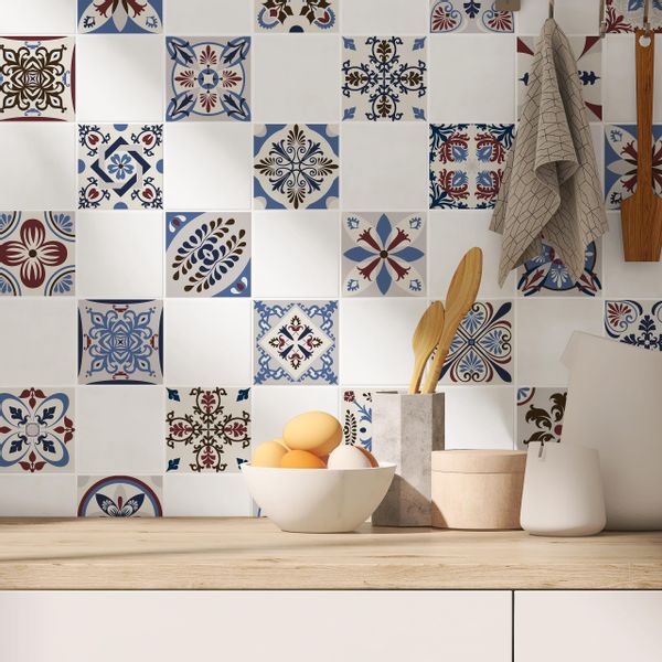 Naklejki Samoprzylepne Na Kafelki MOZAIKA Marokańska Zestaw 24 szt. 15x15 zdjęcie 4