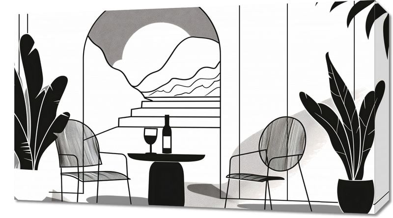 Obraz 70x40cm Relaks w Monochromie zdjęcie 1
