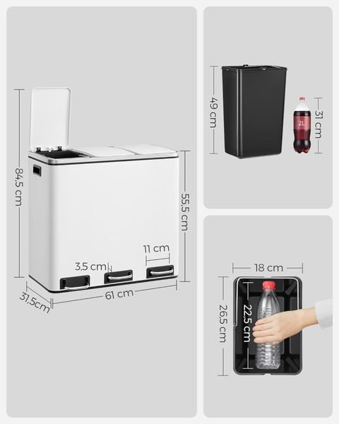 Kosz na śmieci - LTB54WT zdjęcie 3