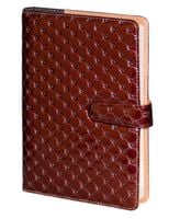 notes notatnik brązowy a6 gładki z wymiennym wkładem 200 stron drops