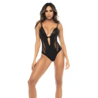 obsessive fenna body s/m czarny wet look siateczka regulacja