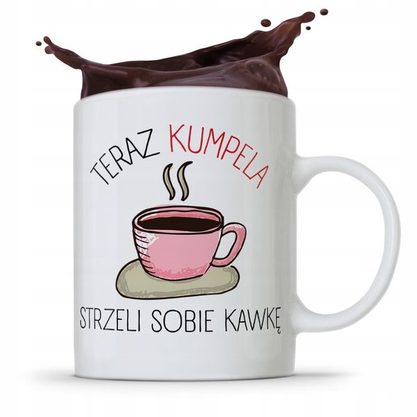 Kubek Prezent Dla Przyjaciela Strzeli Sobie Kawkę Z Nadrukiem Ze Zdjęciem zdjęcie 1