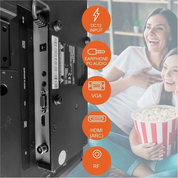 Telewizor 24 cale TV przenośny HD LED tuner dekoder DVBT2 USB +UCHWYT MANTA zdjęcie 12