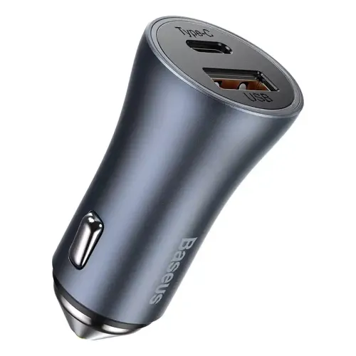 ładowarka samochodowa baseus golden contactor pro, usb + usb-c na Arena.pl