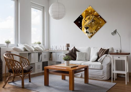 Zegar Ścienny - Zwierze Lew Grzywa - 60X60 Cm - C3Ad60X60-1237 na Arena.pl